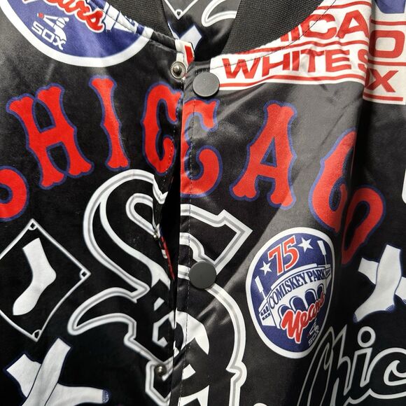 Pro Standard Chicago White Sox Jacket Men Sz XL Black Red White Blue - Picture 13 of 15